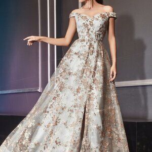 Off Shoulder Sweetheart Neck Evening Dress 069